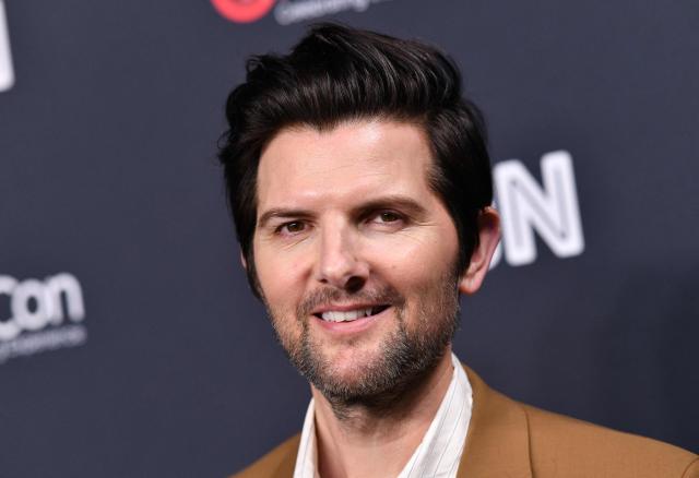US actor Adam Scott promotes the upcoming film "Hokum" during NEON's photocall at The Colosseum at Caesar's Palace in Las Vegas, Nevada, on April 14, 2026. (Photo by Chris Delmas / AFP)