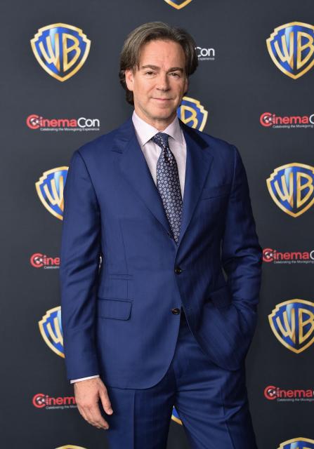 British producer Peter Safran promotes the upcoming film “Supergirl” during the Warner Bros photocall at the Colosseum at Caesar’s Palace in Las Vegas, Nevada, on April 14, 2026. (Photo by Chris Delmas / AFP)