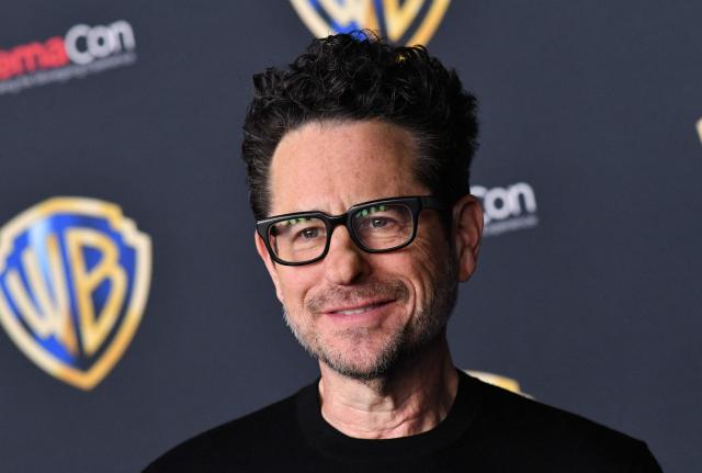 US director J.J. Abrams promotes his upcoming film “The Great Beyond” during the Warner Bros photo call during CinemaCon at The Colosseum at Caesars Palace on April 14, 2026 in Las Vegas, Nevada. (Photo by Chris Delmas / AFP)