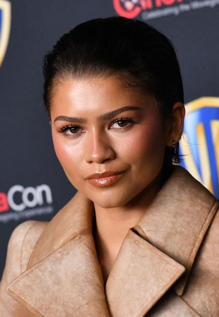 US actress Zendaya promotes the upcoming film “Dune: Part Three” during the Warner Bros photo call during CinemaCon at The Colosseum at Caesars Palace  in Las Vegas, Nevada, on April 14, 2026. (Photo by Chris Delmas / AFP)