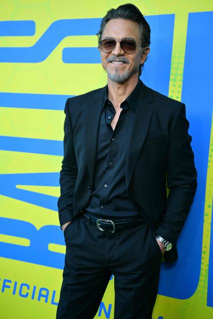 US actor Benjamin Bratt attends the premiere of Amazon MGM's "Balls Up" at Harmony Gold in Los Angeles on April 14, 2026. (Photo by Frederic J. Brown / AFP)