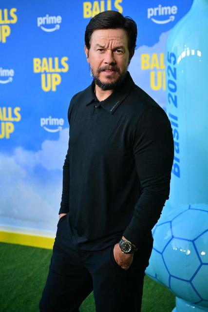 US actor Mark Wahlberg attends the premiere of Amazon MGM's "Balls Up" at Harmony Gold in Los Angeles on April 14, 2026. (Photo by Frederic J. Brown / AFP)