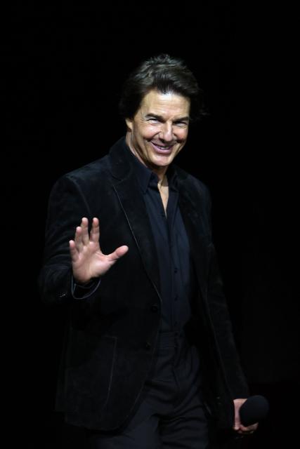 US actor Tom Cruise promotes the upcoming film "Digger" during the Warner Bros presentation at CinemaCon at The Colosseum at Caesars Palace on April 14, 2026 in Las Vegas, Nevada. (Photo by VALERIE MACON / AFP)