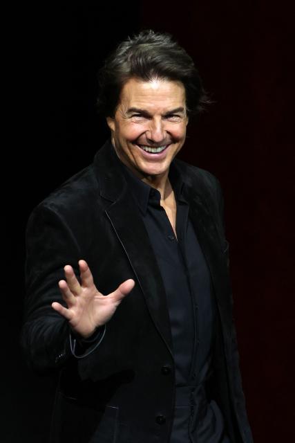 US actor Tom Cruise promotes the upcoming film "Digger" during the Warner Bros presentation at CinemaCon at The Colosseum at Caesars Palace on April 14, 2026 in Las Vegas, Nevada. (Photo by VALERIE MACON / AFP)