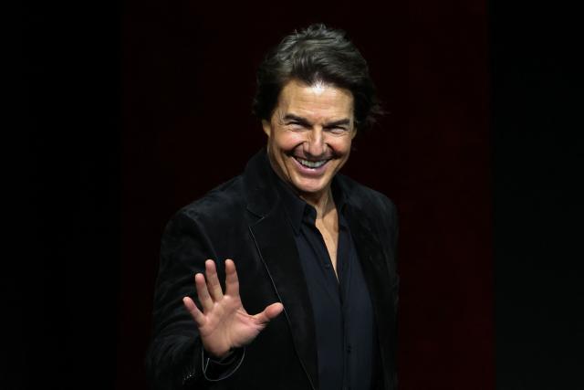 US actor Tom Cruise promotes the upcoming film "Digger" during the Warner Bros presentation at CinemaCon at The Colosseum at Caesars Palace on April 14, 2026 in Las Vegas, Nevada. (Photo by VALERIE MACON / AFP)