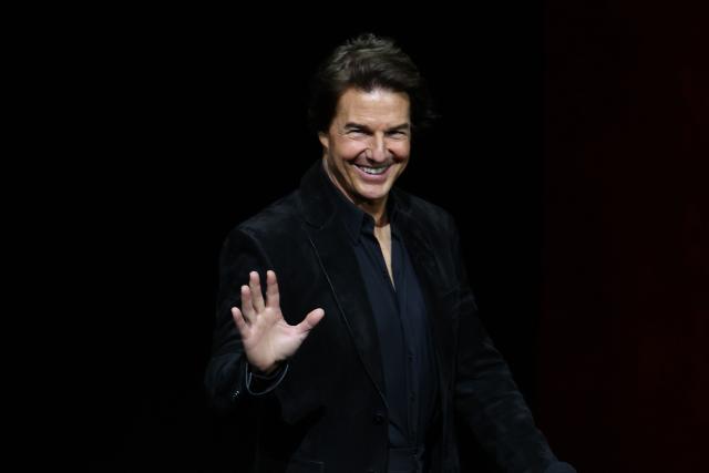 US actor Tom Cruise promotes the upcoming film "Digger" during the Warner Bros presentation at CinemaCon at The Colosseum at Caesars Palace on April 14, 2026 in Las Vegas, Nevada. (Photo by VALERIE MACON / AFP)