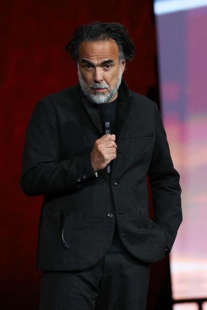 Mexican filmmaker Alejandro Gonzalez Inarritu promotes his upcoming film “Digger” during the Warner during Warner Bros presentation at CinemaCon at The Colosseum at Caesars Palace on April 14, 2026 in Las Vegas, Nevada. (Photo by VALERIE MACON / AFP)