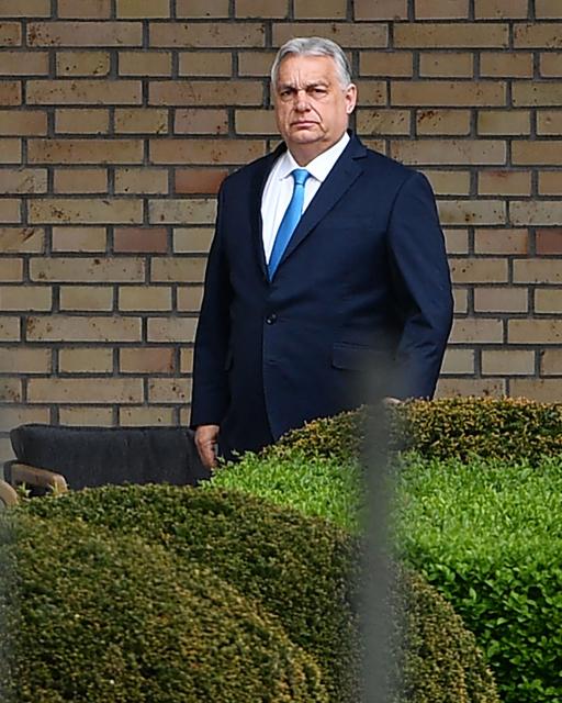 Outgoing Hungarian Prime Minister Viktor Orban arrives at the Presidential Sandor Palace in Budapest on April 15, 2026 to meet with Hungary's President three days after general elections in Hungary. (Photo by Ferenc ISZA / AFP)