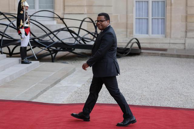 Founder, chairman and CEO of Meridiam Thierry Deau arrives at a state banquet held in honour of Mauritania's President at the Elysee Presidential Palace in Paris on April 15, 2026. (Photo by Ludovic MARIN / AFP)