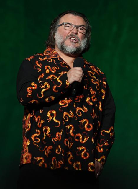 US actor Jack Black speaks on stage during Universal Pictures and Focus Features presentation at CinemaCon at The Colosseum at Caesars Palace in Las Vegas, Nevada, on April 15, 2026. (Photo by VALERIE MACON / AFP)
