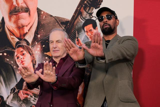 US actor Bob Odenkirk (L) and US rapper Robert Fitzgerald Diggs, also known as RZA, attend the Los Angeles premiere of Magnolia Pictures' "Welcome to Normal" at the Hollywood American Legion Post 43 in Los Angeles on April 15, 2026. (Photo by Etienne Laurent / AFP)