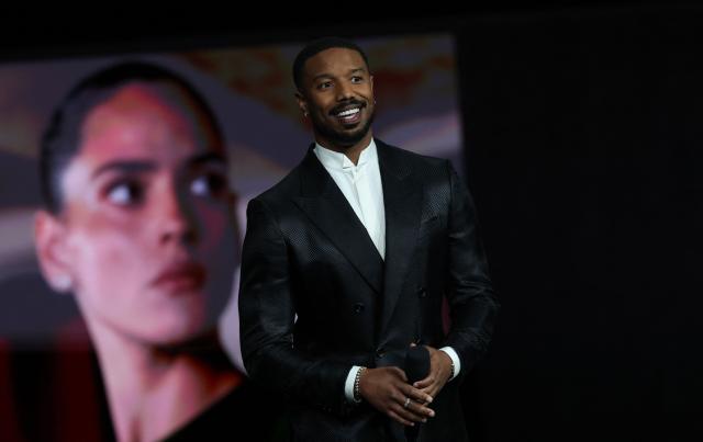 US actor Michael B. Jordan promotes the upcoming film "The Thomas Crown Affair" during the Amazon MGM Studios presentation at CinemaCon at The Colosseum at Caesars Palace on April 15, 2026 in Las Vegas, Nevada. (Photo by VALERIE MACON / AFP)