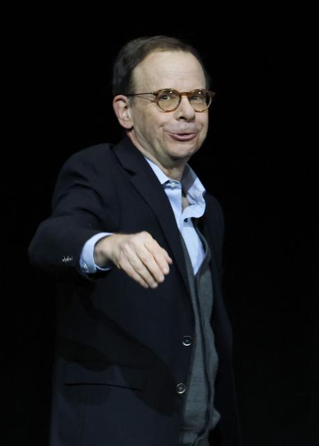 US actor Rick Moranis promotes the upcoming film "Spaceballs: The New One" during the Amazon MGM Studios presentation at CinemaCon at The Colosseum at Caesars Palace on April 15, 2026 in Las Vegas, Nevada. (Photo by VALERIE MACON / AFP)