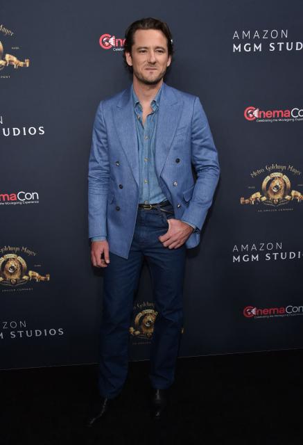 US actor Lewis Pullman promotes the upcoming film “Spaceballs: The New One” during the Amazon MGM Studios photo call during CinemaCon at The Colosseum at Caesars Palace on April 15, 2026 in Las Vegas, Nevada. (Photo by Chris Delmas / AFP)