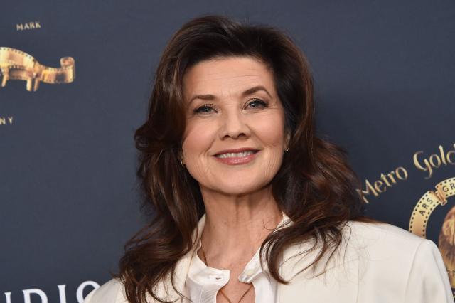 US actress Daphne Zuniga  promotes the upcoming film “Spaceballs: The New One” during the Amazon MGM Studios photo call during CinemaCon at The Colosseum at Caesars Palace on April 15, 2026 in Las Vegas, Nevada. (Photo by Chris Delmas / AFP)