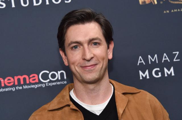 US actor Nicholas Braun promotes the upcoming film “Spaceballs: The New One” during the Amazon MGM Studios photo call during CinemaCon at The Colosseum at Caesars Palace on April 15, 2026 in Las Vegas, Nevada. (Photo by Chris Delmas / AFP)