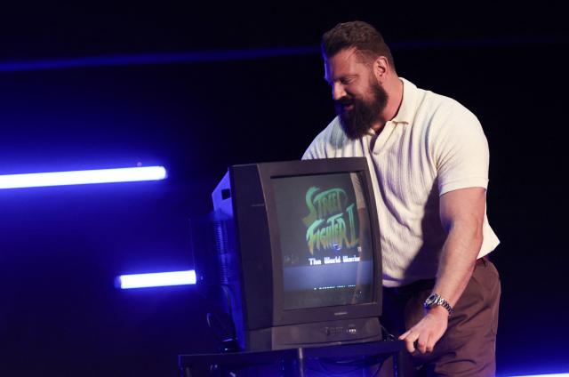 Dutch actor Olivier Richters promotes the upcoming film "Street Fighter" during the Paramount Pictures presentation at CinemaCon at The Colosseum at Caesars Palace on April 16, 2026 in Las Vegas, Nevada. (Photo by VALERIE MACON / AFP)