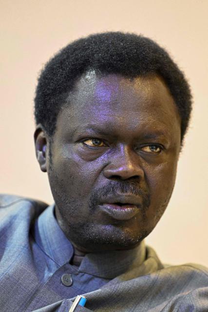 Darfur Regional Governor and leader of the Sudan Liberation Movement (SLM), Minni Arko Minnawi, speaks during an interview with AFP at her office in Sudanese capital of Khartoum on April 16, 2026. The top United Nations official in Sudan told AFP on April 16, that the country, facing the world's largest humanitarian crisis, has been "abandoned" as the war between the army and the paramilitary Rapid Support Forces (RSF) enters its fourth year. (Photo by Khaled DESOUKI / AFP)