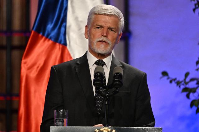 Czech President Petr Pavel speaks next to Chile's President Jose Antonio Kast (out of frame) during a joint press conference at La Moneda Presidential Palace in Santiago on April 16, 2026. (Photo by RODRIGO ARANGUA / AFP)