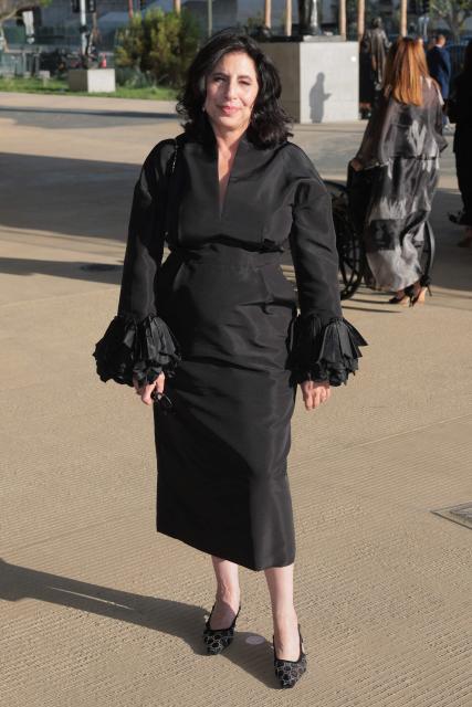 US executive Sue Kroll attends the Los Angeles County Museum of Art's (LACMA) opening gala for the David Geffen Galleries at LACMA in Los Angeles, on April 16, 2026. (Photo by Etienne LAURENT / AFP)