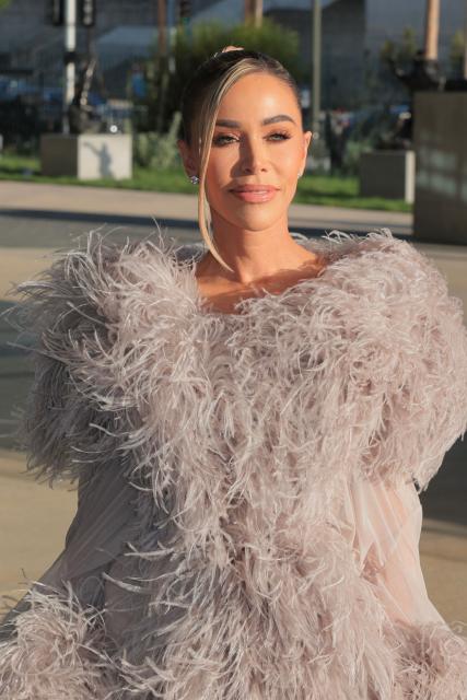 US model Tara Dollinger attends the Los Angeles County Museum of Art's (LACMA) opening gala for the David Geffen Galleries at LACMA in Los Angeles, on April 16, 2026. (Photo by Etienne LAURENT / AFP)