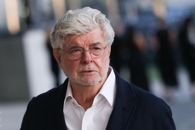 US executive producer George Lucas attends the Los Angeles County Museum of Art's (LACMA) opening gala for the David Geffen Galleries at LACMA in Los Angeles, on April 16, 2026. (Photo by Etienne Laurent / AFP)