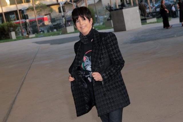 US songwriter Diane Warren attends the Los Angeles County Museum of Art's (LACMA) opening gala for the David Geffen Galleries at LACMA in Los Angeles, on April 16, 2026. (Photo by Etienne LAURENT / AFP)