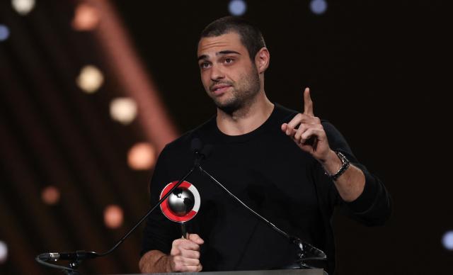 Star of Tomorrow award recipient US actor Noah Centineo speaks on stage during the CinemaCon 2026 Big Screen Achievement Awards at OMNIA Nightclub at Caesars Palace in Las Vegas, Nevada on April 16, 2026. (Photo by VALERIE MACON / AFP)