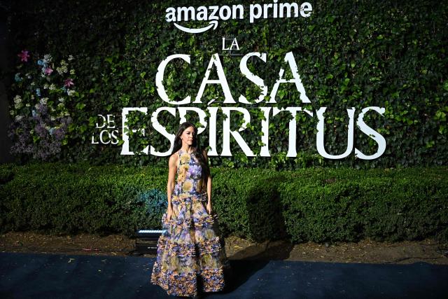 Mexican actress Fernanda Castillo attends the red carpet of 'La Casa de los Espiritus' (the House of the Spirits) in Mexico City on April 16, 2026. (Photo by Yuri CORTEZ / AFP)