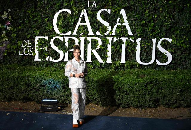 Argentine actress Dolores Fonzi attends the red carpet of 'La Casa de los Espiritus' (the House of the Spirits) in Mexico City on April 16, 2026. (Photo by Yuri CORTEZ / AFP)