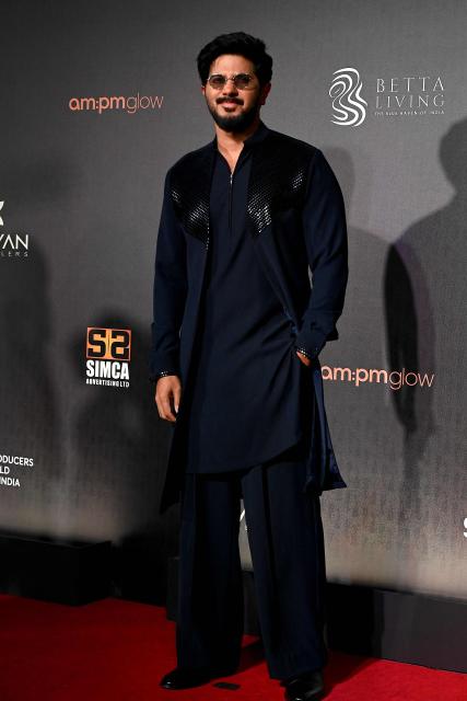 Indian actor Dulquer Salman attends the Indian National Cine Academy Awards in Mumbai on April 16, 2026. (Photo by SUJIT JAISWAL / AFP)