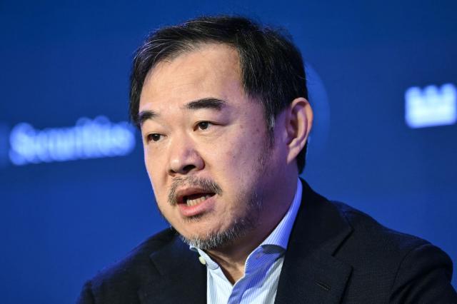 Eric Xing, US computer scientist and President of Mohamed bin Zayed University of Artificial Intelligence, speaks during the 2026 Semafor World Economy conference in Washington, DC, on April 17, 2026. (Photo by Mandel NGAN / AFP)