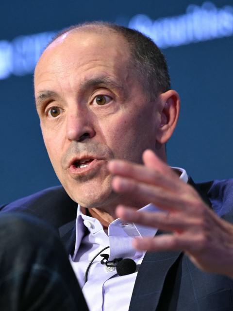 Chris Lehane, OpenAI Chief Global Affairs Officer, speaks during the 2026 Semafor World Economy conference in Washington, DC, on April 17, 2026. (Photo by Mandel NGAN / AFP)