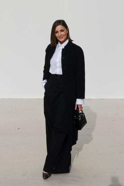 (FILES) French actress Nadia Fares arrives for the presentation of creations by Christian Dior for the Women Ready-to-wear Fall-Winter 2024/2025 collection as part of the Paris Fashion Week, in Paris on February 27, 2024. Fares, who was found unconscious in a Paris swimming pool on April 11, died Friday at the age of 57. (Photo by Geoffroy VAN DER HASSELT / AFP)
