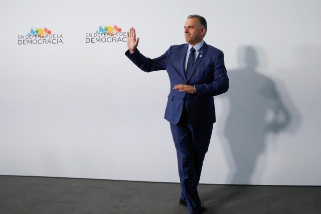 Uruguay's President Yamandu Orsi arrives to attend the "Meeting in Defence of Democracy", a meeting of leftist leaders seeking to rally against the threat to democracy from the far right in Barcelona on April 18, 2026. The gathering comes as democratic institutions and values have faced growing threats around the globe from advancing authoritarian and far-right forces in the age of US President Donald Trump.
Many of the participants will take part in the first edition of the so-called "Global Progressive Mobilisation" which will be held in the same venue. (Photo by Oscar DEL POZO / AFP)