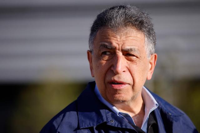 NJ Transit Chief of Police Christopher Trucillo speaks as New Jersey Transit Police Department’s Office of Emergency Management (OEM), along with federal, state, county and local partners, conduct emergency response drills at the rail station near MetLife Stadium ahead of the 2026 FIFA World Cup in East Rutherford, New Jersey, on April 18, 2026. (Photo by Leonardo MUNOZ / AFP)