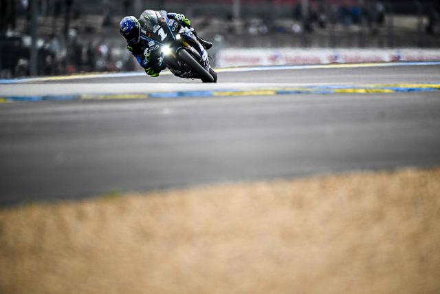 Yart Yamaha Official team's Czech formula EWC rider Karel Hanika competes during the 49th Le Mans 24-hours endurance moto race on the Bugatti circuit in Le Mans, north-western France on April 18, 2024. (Photo by JULIEN DE ROSA / AFP)