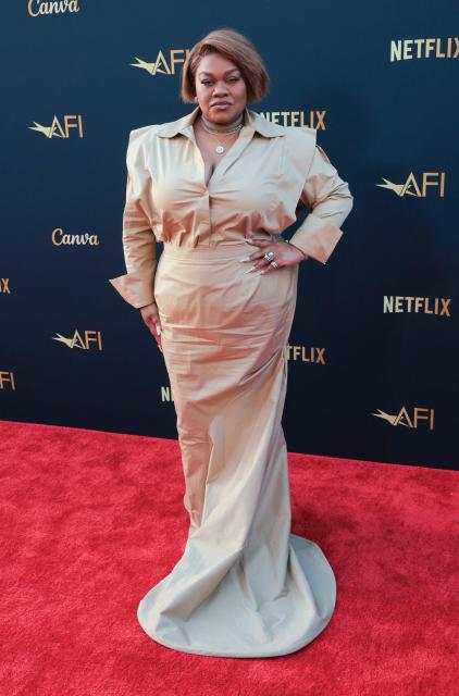 US actress Da'Vine Joy Randolph attends the 2026 AFI Life Achievement Award at the Dolby Theatre in Hollywood, California on April 18, 2026. US actor Eddie Murphy is the recipient of the 2026 AFI Life Achievement Award. (Photo by Etienne LAURENT / AFP)