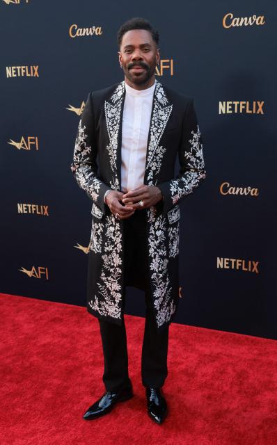 US actor Colman Domingo attends the 2026 AFI Life Achievement Award at the Dolby Theatre in Hollywood, California on April 18, 2026. US actor Eddie Murphy is the recipient of the 2026 AFI Life Achievement Award. (Photo by Etienne Laurent / AFP)