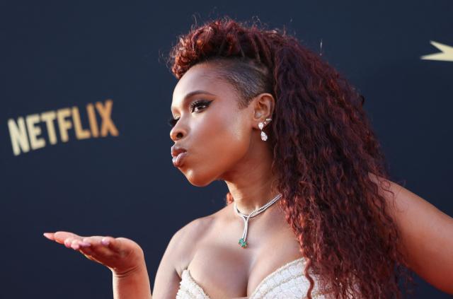 US singer–songwriter Jennifer Hudson attends the 2026 AFI Life Achievement Award at the Dolby Theatre in Hollywood, California on April 18, 2026. US actor Eddie Murphy is the recipient of the 2026 AFI Life Achievement Award. (Photo by Etienne Laurent / AFP)