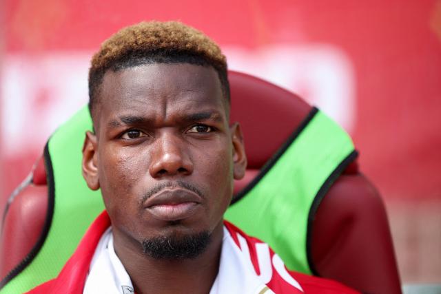 Monaco's French midfielder #08 Paul Pogba at the French L1 football match between AS Monaco and AJ Auxerre at the Louis II Stadium (Stade Louis II) in the Principality of Monaco on April 19, 2026. (Photo by Valery HACHE / AFP)