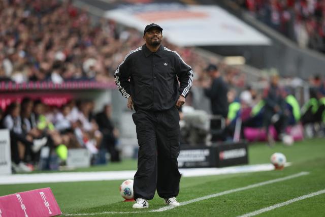 Bayern Munich's Belgian head coach Vincent Kompany looks on during the German first division Bundesliga football match between FC Bayern Munich and VfB Stuttgart in Munich, southern Germany, on April 19, 2026. (Photo by Alexandra BEIER / AFP) / DFL REGULATIONS PROHIBIT ANY USE OF PHOTOGRAPHS AS IMAGE SEQUENCES AND/OR QUASI-VIDEO