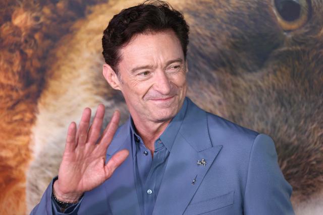 Australian actor Hugh Jackman attends the premiere of "The Sheep Detectives" in New York on April 19, 2026. (Photo by CHARLY TRIBALLEAU / AFP)