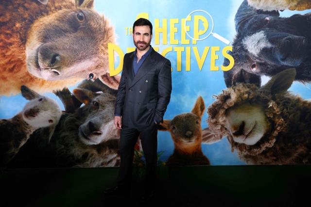 British actor Brett Goldstein attends the premiere of "The Sheep Detectives" in New York on April 19, 2026. (Photo by CHARLY TRIBALLEAU / AFP)