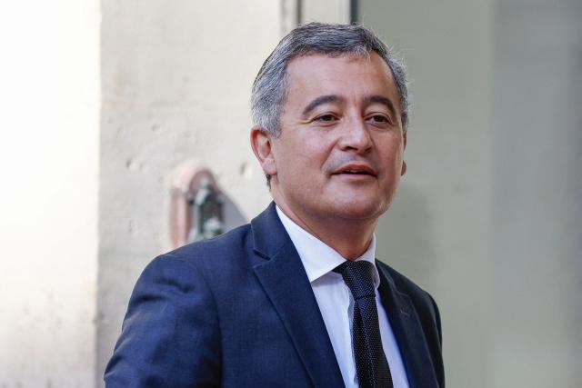 France's Justice Minister Gerald Darmanin reacts as he arrives ahead of the 6th Ministerial Meeting of the European Coalition against Organized Crime at the Hotel de Beauveau, the French Interior Ministry, in Paris on April 20, 2026. (Photo by Kenzo TRIBOUILLARD / AFP)