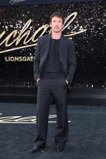 US actor Miles Teller attends the Los Angeles premiere of Lionsgate's "Michael" at the Dolby Theatre in Hollywood, California on April 20, 2026. (Photo by VALERIE MACON / AFP)