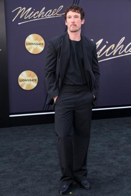 US actor Miles Teller attends the Los Angeles premiere of Lionsgate's "Michael" at the Dolby Theatre in Hollywood, California on April 20, 2026. (Photo by VALERIE MACON / AFP)