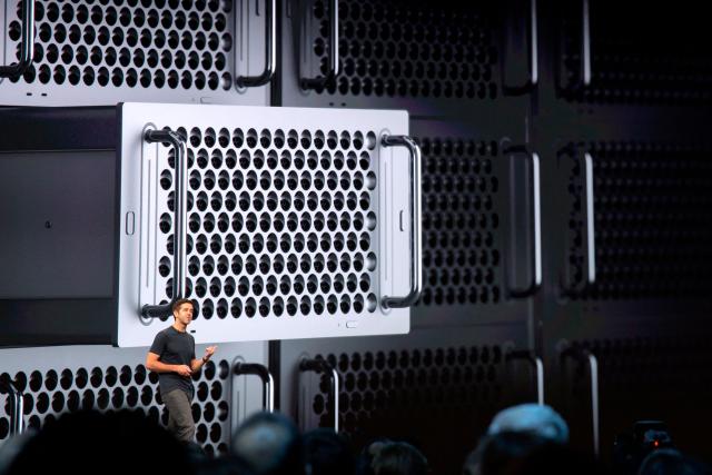 (FILES) Apple's vice president of Hardware Engineering John Ternus speaks during Apple's Worldwide Developer Conference (WWDC) in San Jose, California on June 3, 2019. Apple's Tim Cook will step down as the California tech giant's chief executive this year, handing the top job to company veteran John Ternus as it navigates a technology landscape being upended by AI, the company announced on April 20, 2026. (Photo by Brittany Hosea-Small / AFP)