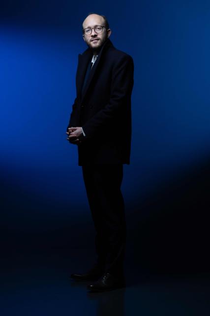 Horizons & Independants' MP Jeremie Patrier-Leitus poses during a photo session in Paris on April 21, 2026. (Photo by Joel Saget / AFP)