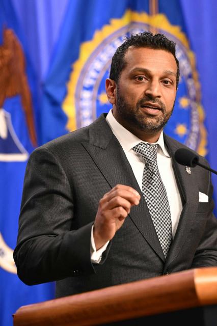 FBI Director Kash Patel speaks during a press conference at the Department of Justice in Washington, DC on April 21, 2026. The US Department of Justice announced April 21, that the Southern Poverty Law Center, a civil rights group that is known for tracking the activities of hate groups, is under investigation for secretly funneling funds to white supremacist groups. (Photo by Mandel NGAN / AFP)
